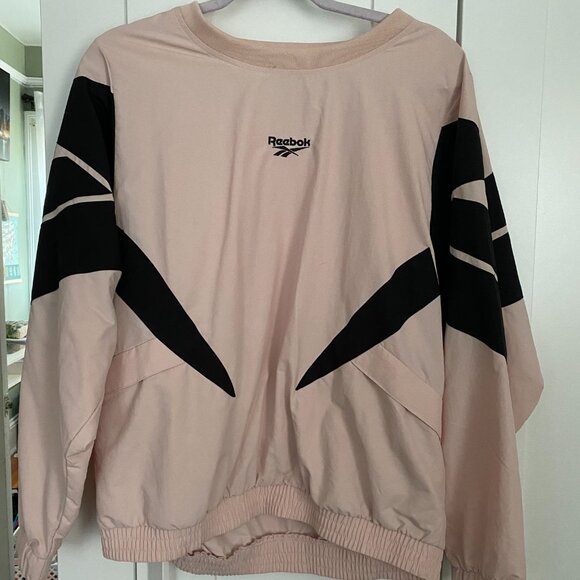 Women’s Reebok Classic Vector Crew Sweatshirt Pink Black Size Medium EB5083 - Picture 1 of 5
